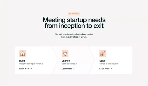 Furey Financial | Dynamic solutions that power high-growth startups - Landing design inspiration