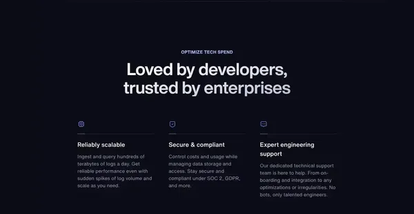 Enterprise | Better Stack - Landing design inspiration
