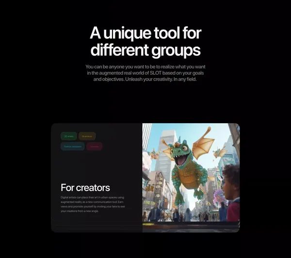 SLOT — The Augmented Real World - Landing design inspiration
