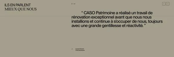 Caso Patrimoine - Foncière familiale & engagée à Toulouse, Paris, et Bordeaux - Landing design inspiration