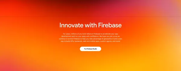 Firebase Studio - Landing design inspiration