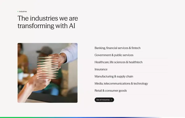 An AI-first advisory and digital engineering firm | Solvd - Landing design inspiration