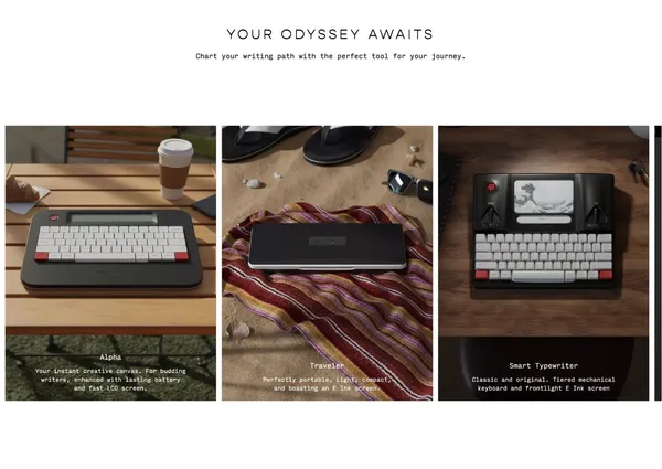 Freewrite: Distraction-Free Writing Tools - Landing design inspiration