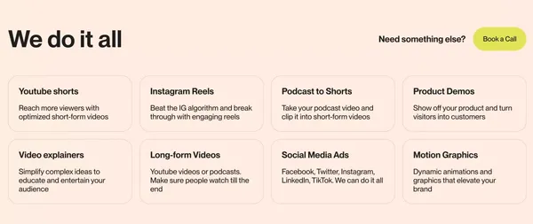 ViralCuts - Short Form Video Animators that Make Your Brand Go Big - Landing design inspiration