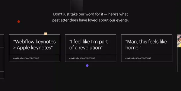 Webflow Conf 2022 | Webflow - Landing design inspiration