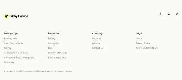 Friday Finance - Business finance, simplified - Landing design inspiration
