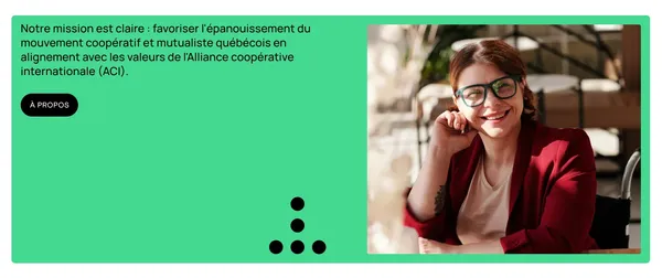 Appuyer le développement social et économique du Québec - CQCM - Landing design inspiration