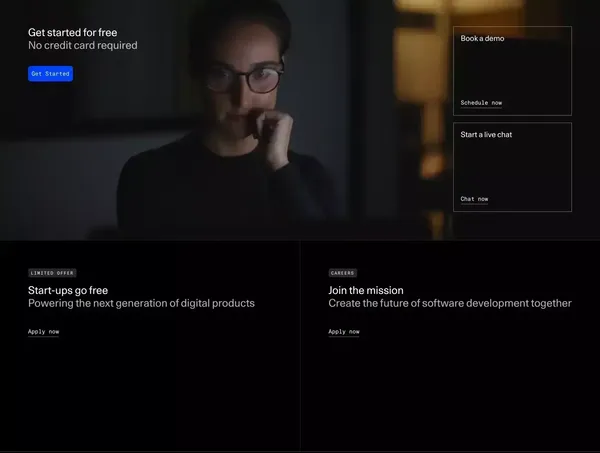DevRev: Conversational AI at work - Landing design inspiration