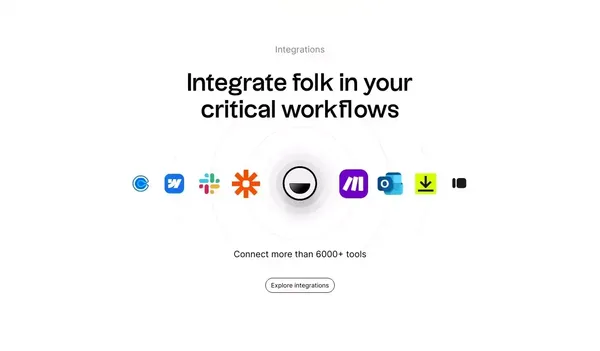 folk - the All-in-one CRM - Landing design inspiration