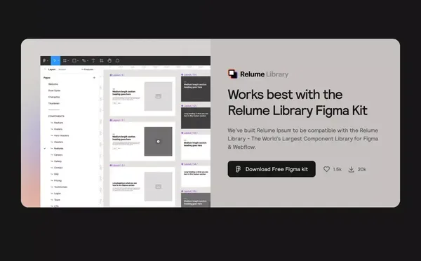 The Fastest Way To Write Copy For Your Website | Relume Ipsum - Landing design inspiration