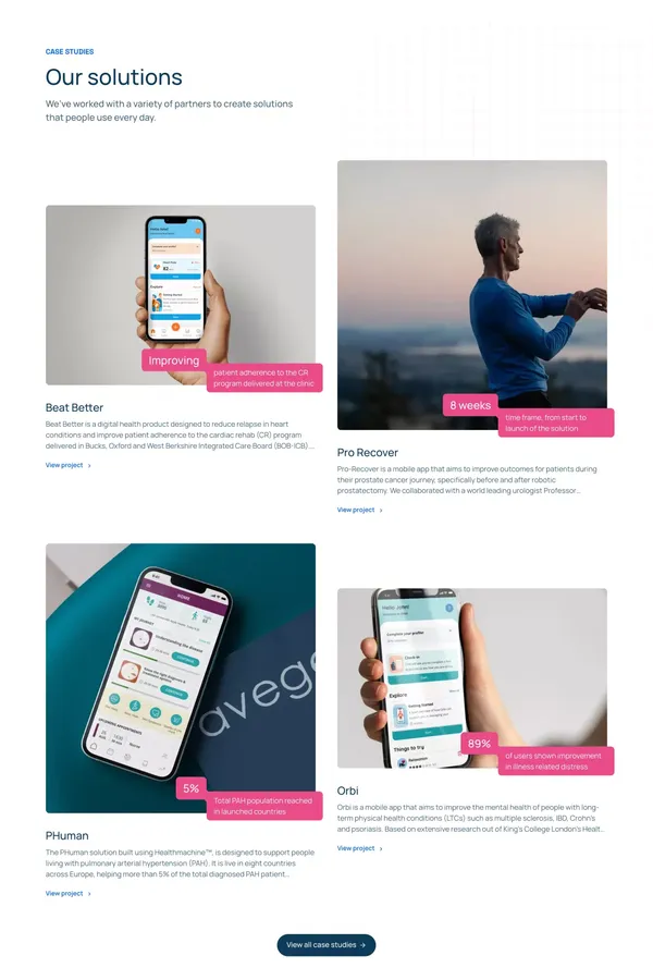 Avegen - Digital Health Solutions | Remote Monitoring Healthcare Companies - Landing design inspiration