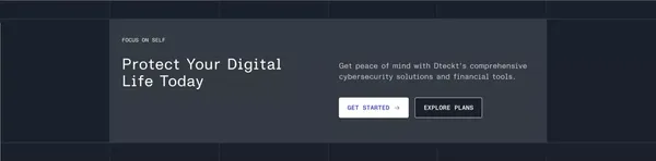 Dteckt | Your digital freedom secured - Landing design inspiration