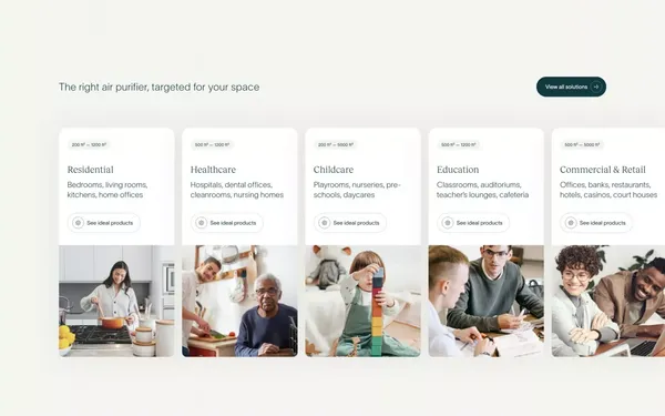 TruAQ | Clean air for everyone - Landing design inspiration