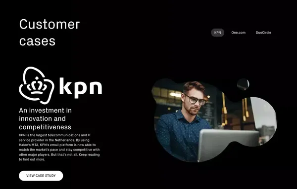 Halon: the secure, modern and growth-proof MTA (mail transfer agent) - Landing design inspiration