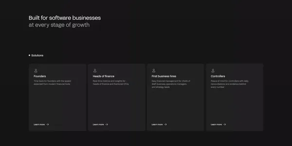 Quanta - Real-time accounting, purpose-built for software companies. - Landing design inspiration