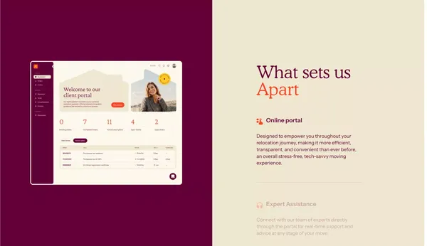 Relocate now - Landing design inspiration