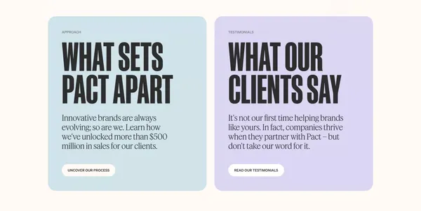 Pact: Design • Development • Partnership– Pact Studio Inc - Portfolio design inspiration