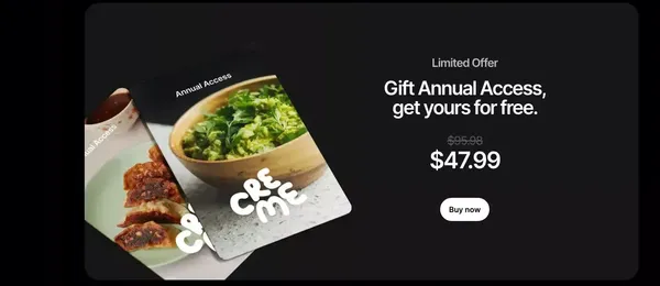 CREME: Step-by-Step Video Recipes - Landing design inspiration