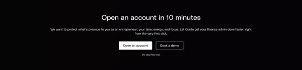 Manage all your finances from your Qonto business account - Landing design inspiration