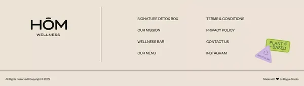 HŌM Wellness - Landing design inspiration