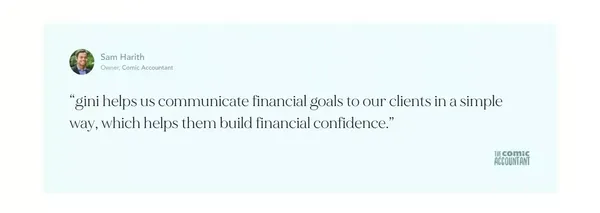 The Strategic Financial Planning Tool | gini - Landing design inspiration