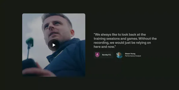 Sports Tracking Camera: Record & Analyse Matches | Veo - Landing design inspiration