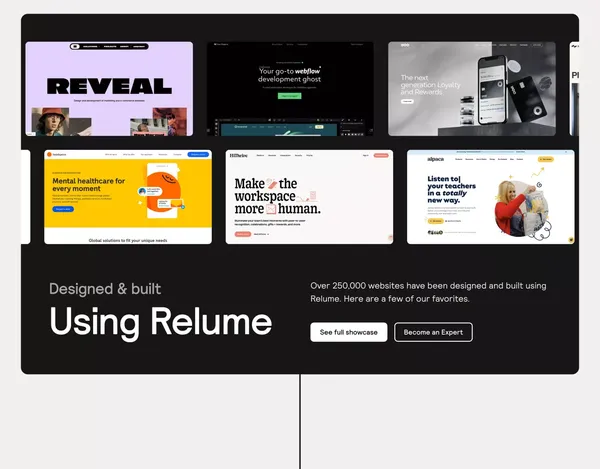 Relume — Websites designed & built faster with AI | AI website builder - Landing design inspiration