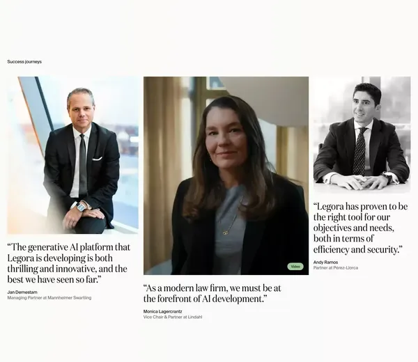 Legora | Collaborative AI for lawyers - Landing design inspiration