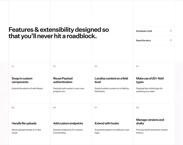 Payload: The fastest growing open-source headless CMS - Landing design inspiration