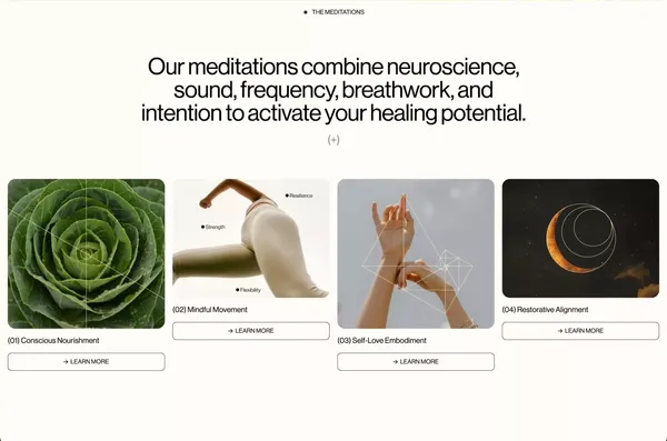 Quantum Body - A New Dimension of Wellness - Landing design inspiration