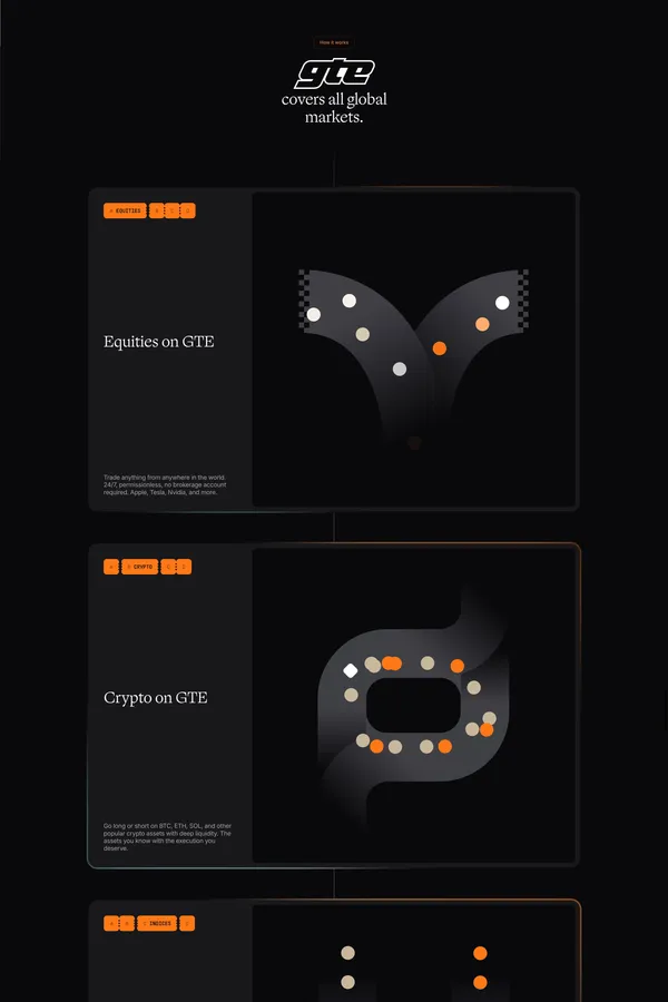 GTE - The Internet Exchange - Landing design inspiration