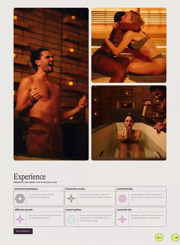 Othership | Immersive Sauna + Ice Bath - Landing design inspiration