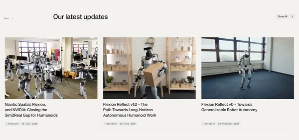 Flexion Robotics - Landing design inspiration