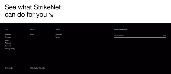 StrikeNet - Landing design inspiration