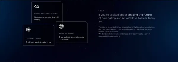 Arago - AI-system powered by light - Landing design inspiration
