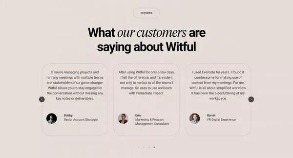Witful • The calendar-based app that organizes your day - Landing design inspiration