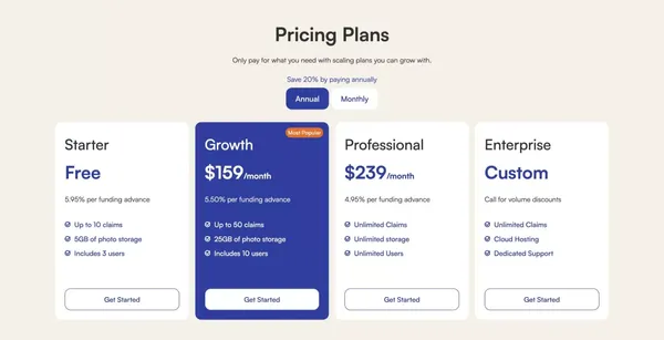 Claim Funding Software For Roofers | SquareDash - Landing design inspiration