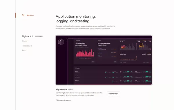 Laravel - The PHP Framework For Web Artisans - Landing design inspiration