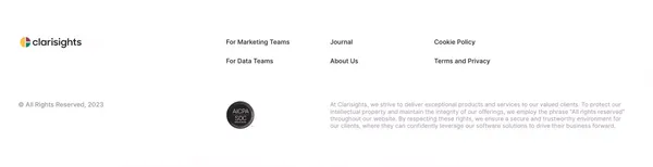 Clarisights - Landing design inspiration