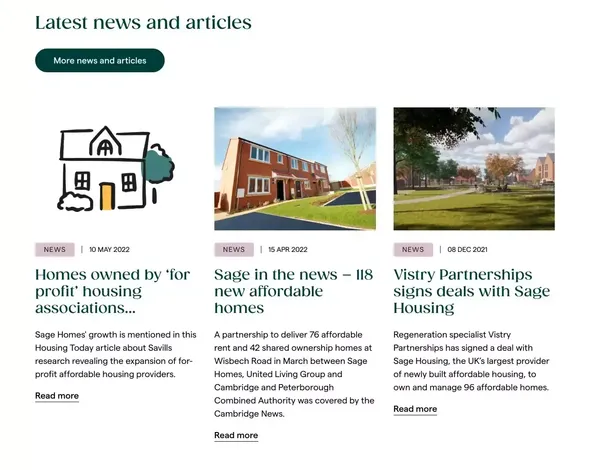 Sage Homes | Providers of quality, affordable homes - Landing design inspiration
