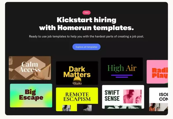 Homerun: where hiring comes together - Landing design inspiration