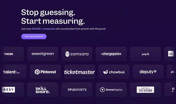 Mixpanel - Digital Analytics Platform - Landing design inspiration