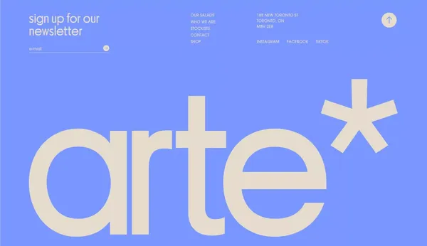 arte* - Landing design inspiration