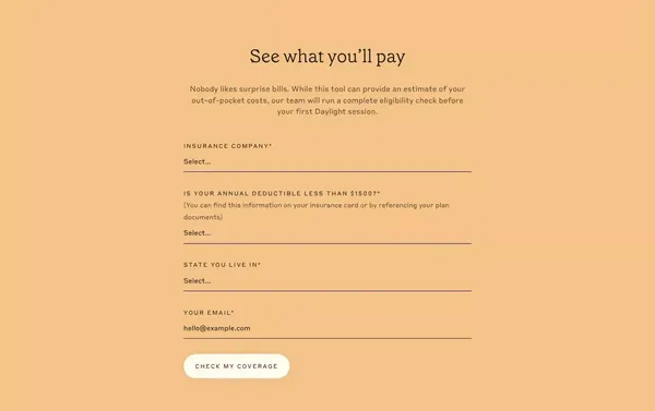 Daylight Health - Landing design inspiration