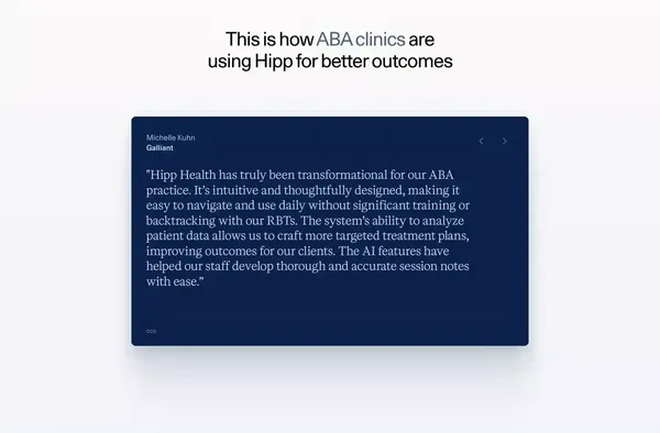 Clinical Notes in Seconds. That’s Hipp | Hipp Health - Landing design inspiration