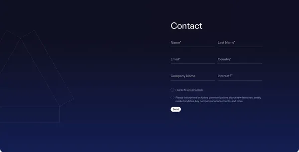 Evolving digital asset investment vehicle - Landing design inspiration