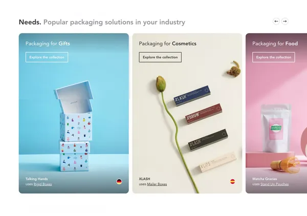 Packhelp | Custom Packaging, Design & Order Online - Landing design inspiration