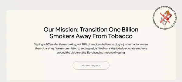 Otherways - Reimagine Vaping - Landing design inspiration