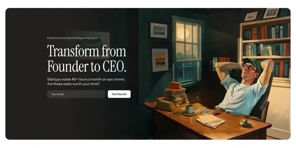 Chore | Free yourself from Admin - Landing design inspiration