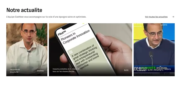 Cashbee — Les meilleurs placements, dans votre poche - Landing design inspiration
